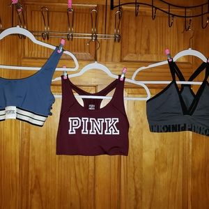 3 Victoria secrets pink bras